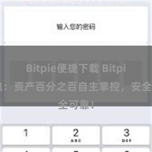 Bitpie便捷下载 Bitpie钱包：资产百分之百自主掌控，安全可靠！