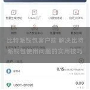 比特派钱包客户端 解决比特派钱包使用问题的实用技巧