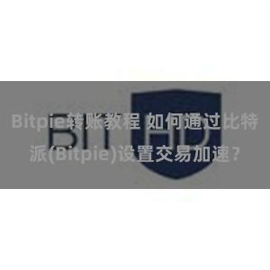 Bitpie转账教程 如何通过比特派(Bitpie)设置交易加速？