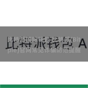 比特派国际钱包 比特派(Bitpie)官网常见诈骗防范提醒