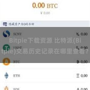 Bitpie下载资源 比特派(Bitpie)交易历史记录在哪里查看？