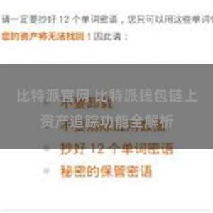 比特派官网 比特派钱包链上资产追踪功能全解析