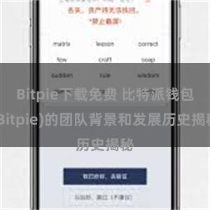 Bitpie下载免费 比特派钱包(Bitpie)的团队背景和发展历史揭秘