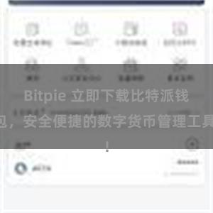 Bitpie 立即下载比特派钱包，安全便捷的数字货币管理工具!